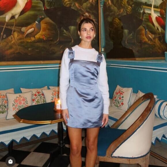 Cynthia Rowley Gigi Satin Dress Black Mini Rhinestone Cocktail Party LBD Size 0 - Picture 12 of 16